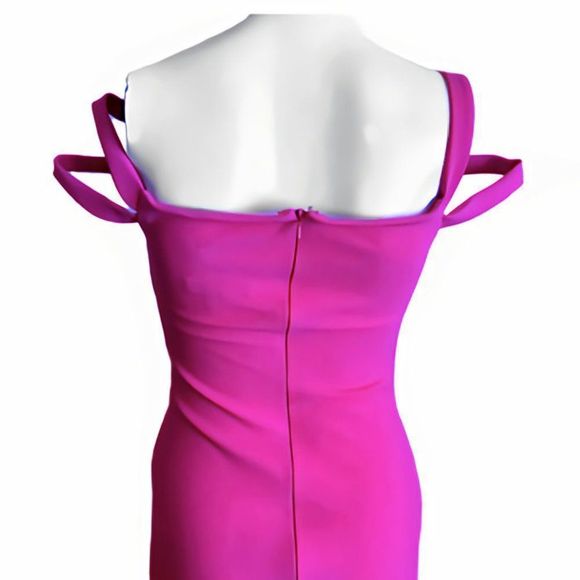 TARIK EIDZ Fuchsia Bodycon Bandage Dress NWT - Picture 7 of 11